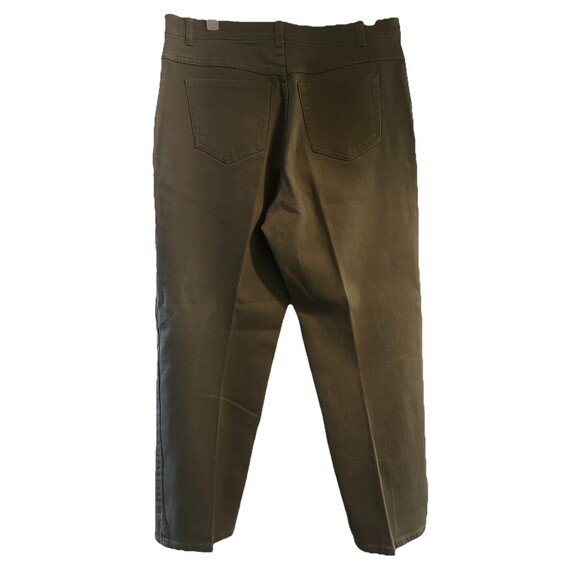Style & Co Rail Tummy-Control Jeans Womens 12 Olive Denim High Rise Straight Leg - Picture 3 of 5